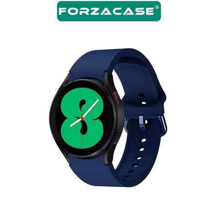 Forzacase Samsung Galaxy Watch 6 Classic 43mm için Silikon Kordon Kayış + Ekran Koruma Filmi - FC163