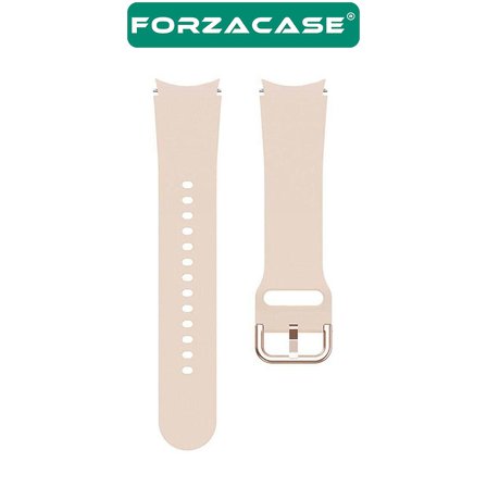 Forzacase Samsung Galaxy Watch 6 Classic 43mm için Silikon Kordon Kayış + Ekran Koruma Filmi - FC163