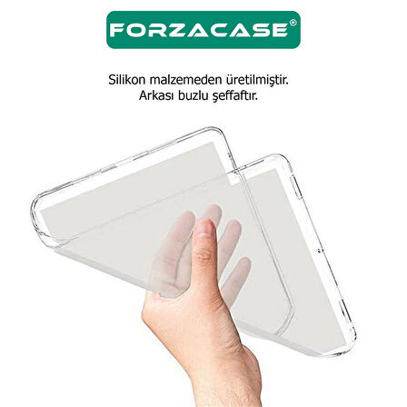 Forzacase Samsung Galaxy Tab A9+ Plus 11’’ için Silikon Kılıf + Nano Esnek Ekran Koruyucu Film FC013