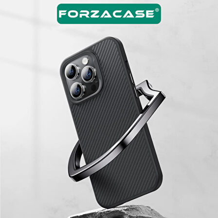 Forzacase iPhone 14 ile uyumlu Spectra Serisi Magsafe Özellikli Karbon Fiber Görünümlü Kılıf