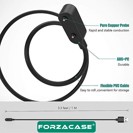 Forzacase Honor Band 6 uyumlu USB Manyetik Şarj Kablosu 1 metre - FC017