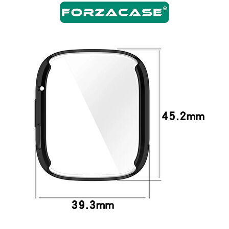 Forzacase Xiaomi Redmi Watch 3 ile uyumlu Önü Kapalı Ekran Korumalı Silikon Kılıf - FC010