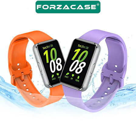 Forzacase Samsung Galaxy Fit 3 için Tokalı Silikon Kordon Kayış - FC440