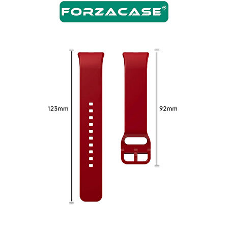 Forzacase Samsung Galaxy Fit 3 ile uyumlu Silikon Kordon Kayış + Ekran Koruma Filmi - FC440