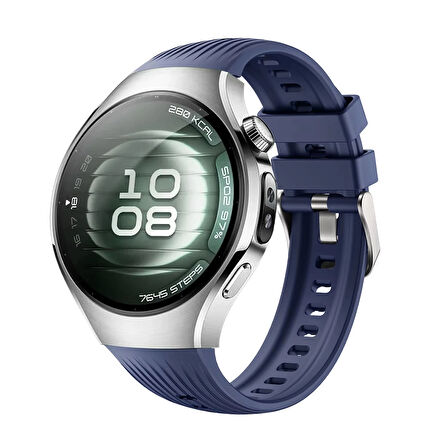 Forzacase Huawei Watch 5 46mm LTE ile uyumlu Özel Tasarım Çizgili Tokalı Silikon Kordon Kayış FC1102