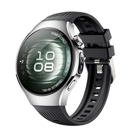 Forzacase Huawei Watch 5 46mm LTE ile uyumlu Özel Tasarım Çizgili Tokalı Silikon Kordon Kayış FC1102