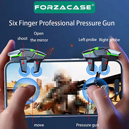 Forzacase Telefonlar için Gamepad Mobil Oyun Tetik Tuşları Mobil Game Oyun Aparatı - FC1104