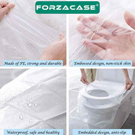 Forzacase 50 Adet Taşınabilir Tek Kullanımlık Su Geçirmez Plastik Klozet Kapağı Poşeti - FC1111