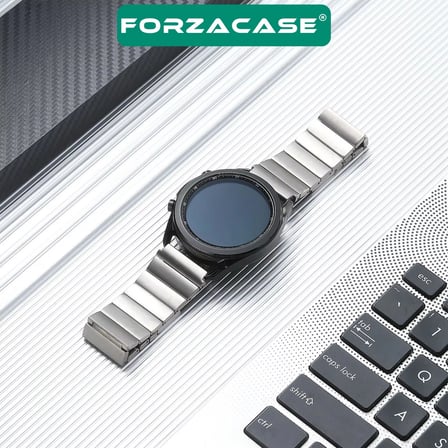 Forzacase Garmin Fenix 8 47mm ile uyumlu Balık Sırtı Paslanmaz Çelik Kordon - FC1120