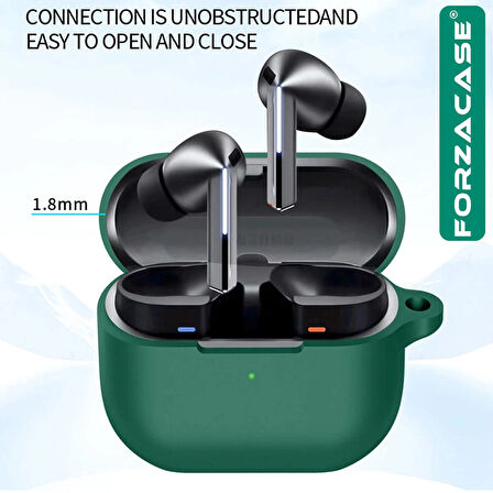 Forzacase Samsung Galaxy Buds 3 / 3 Pro ile uyumlu Anahtar Askılıklı Bluetooth Kulaklık Kılıfı - FC1123
