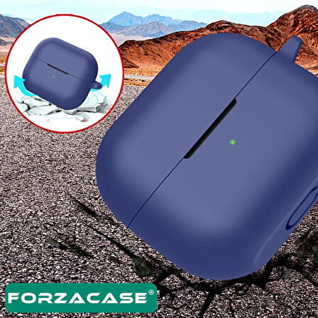 Forzacase Samsung Galaxy Buds 3 / 3 Pro ile uyumlu Anahtar Askılıklı Bluetooth Kulaklık Kılıfı - FC1123