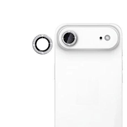 Forzacase iPhone 17 Air ile uyumlu Elmas Taşlı Kamera Camı Lens Koruyucu Halka Seti - FC1126