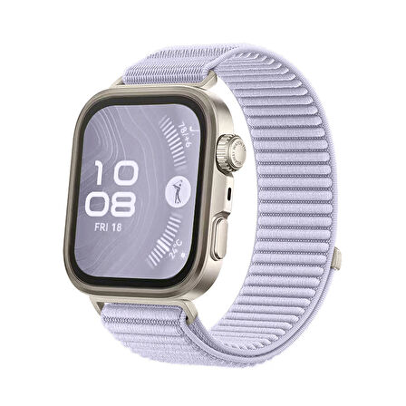 Forzacase Huawei Watch Fit 4 / Fit 4 Pro ile uyumlu Wave Desen Hasır Örgü Cırtlı Kordon Kayış-FC1127