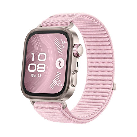 Forzacase Huawei Watch Fit 4 / Fit 4 Pro ile uyumlu Wave Desen Hasır Örgü Cırtlı Kordon Kayış-FC1127