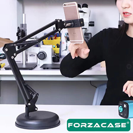 Forzacase Masaüstü 360 Derece Ayarlanabilir Akrobatik Telefon Tutucu Stand - FC1131