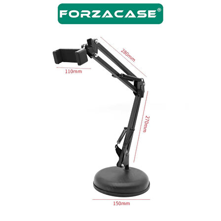 Forzacase Masaüstü 360 Derece Ayarlanabilir Akrobatik Telefon Tutucu Stand - FC1131