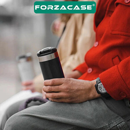 Forzacase 304 Paslanmaz Çelik 450 ml 8 Saat Sıcak Soğuk Tutan Çay Kahve Su Termosu - FC1133