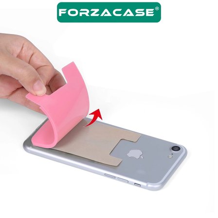 Forzacase Tüm Cep Telefonları ile uyumlu 3M Yapışkanlı Silikon Cüzdan Kartlık Cep - FC1179