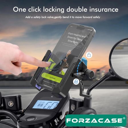 Forzacase 4.7-6.7 inç Telefonlar ile uyumlu Bisiklet Motosiklet Ayna Montajlı Telefon Tutucu FC1201