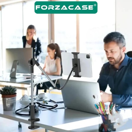 Forzacase 4.7’’-12.9’’ Esnek Masaüstü Tablet & Telefon Tutucu | 360° Döner, Ayarlanabilir Stand FC1203