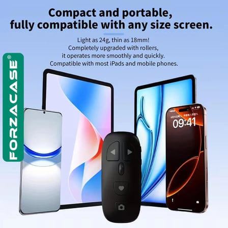 Forzacase Mouse Tasarım Bluetooth Uzaktan Kumanda Sayfa Çevirici Video Selfie Kumandası - FC1206