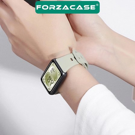 Forzacase Huawei Band 11 / 11 Pro ile uyumlu Tokalı Silikon Kordon Kayış - FC1212