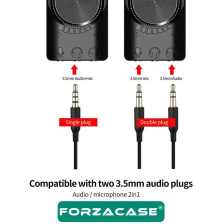 Forzacase USB DSP Harici Ses Kartı 7.1 Kanal 3.5mm Kulaklık Mikrofon Çevirici, PUBG LOL Efekt FC1225