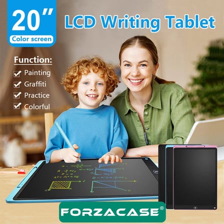 Forzacase 20 inch LCD Panel Dijital Kalemli Çizim Yazı Tahtası Eğitim Tableti Pembe - FC1226