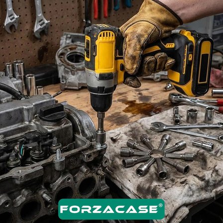 Forzacase 9 Parça Manyetik Somun Adaptörü Matkap Marangoz Seti 5mm - 13mm Arası Lokma Uç Takımı - FC1231