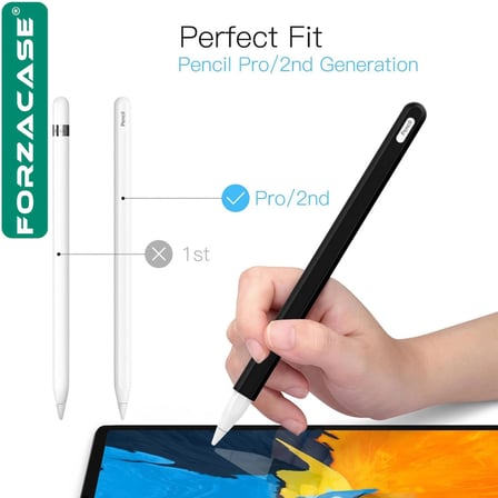 Forzacase Apple Pencil (2. nesil) ile uyumlu Manyetik Şarj Destekli İnce Ergonomik Kaymaz Koruyucu Kalem Kılıf - FC1232