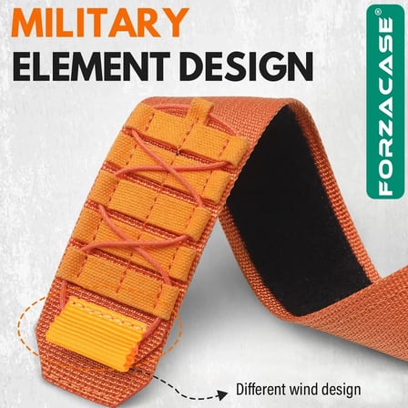 Forzacase Apple Watch 44/45/46/49 mm ile uyumlu Orbital Örgülü Halat Tasarımlı Hasır Kordon - FC1241