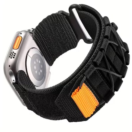 Forzacase Apple Watch SE 3 44mm ile uyumlu Orbital Örgülü Halat Tasarımlı Hasır Kordon - FC1241
