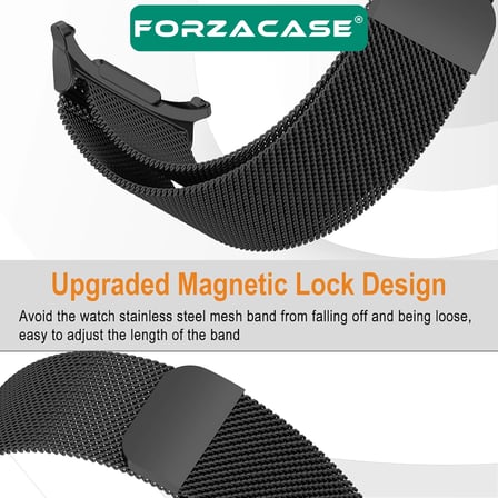 Forzacase Samsung Galaxy Watch 7 Ultra 47mm ile uyumlu Metal Mıknatıslı Kordon Kayış - FC1247