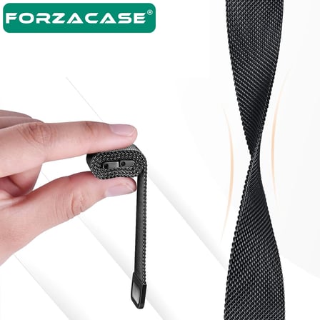 Forzacase Samsung Galaxy Watch 7 Ultra 47mm ile uyumlu Metal Mıknatıslı Kordon Kayış - FC1247