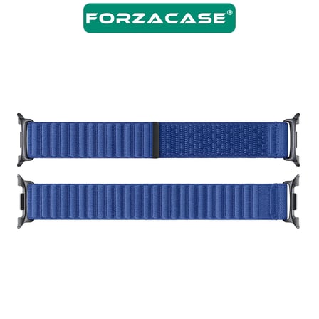 Forzacase Samsung Galaxy Watch 8 40mm ile uyumlu Cırtlı Hasır Örgü Kumaş Kordon Kayış - FC1248