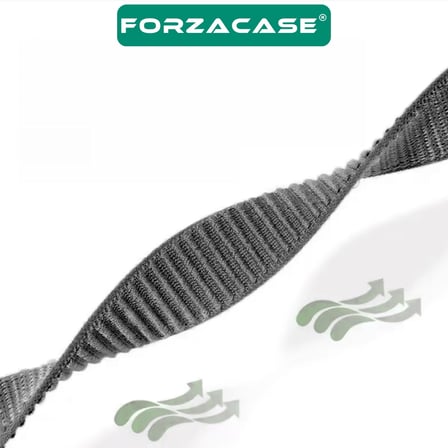 Forzacase Samsung Galaxy Watch 8 44mm ile uyumlu Cırtlı Hasır Örgü Kumaş Kordon Kayış - FC1248