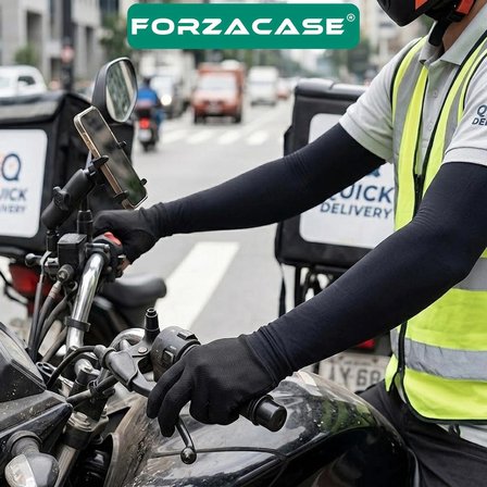 Forzacase UV Güneş Koruyucu Sporcu ve Kurye Kolluğu Esnek Likralı Kol Kılıfı Siyah - FC1250