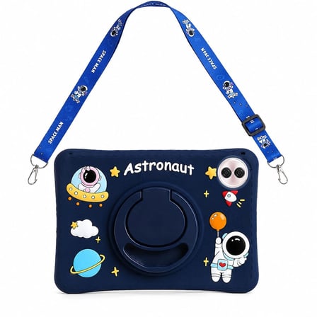 Forzacase Honor Pad 10 12.1 inç ile uyumlu Astronot Desen Askılı Standlı Silikon Kılıf - FC1254