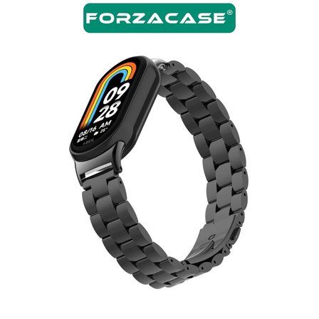 Forzacase Xiaomi Mi Band 8 / 9 / 10 ile uyumlu Metal Baklalı Kordon Kayış - FC1257