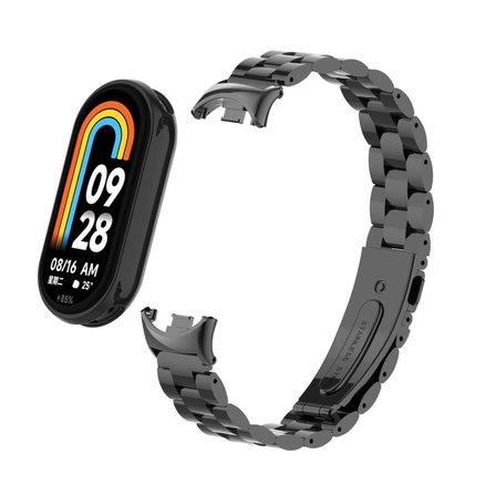 Forzacase Xiaomi Mi Band 8 / 9 / 10 ile uyumlu Metal Baklalı Kordon Kayış - FC1257