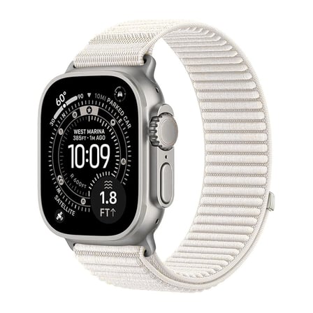 Forzacase Apple Watch 10 46mm ile uyumlu Wave Desen Hasır Örgü Cırtlı Kordon Kayış - FC1258