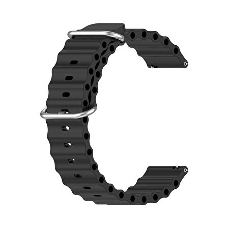 Forzacase Huawei Watch GT5 Pro 46mm ile uyumlu Ocean Oluklu Silikon Kordon Kayış - FC143
