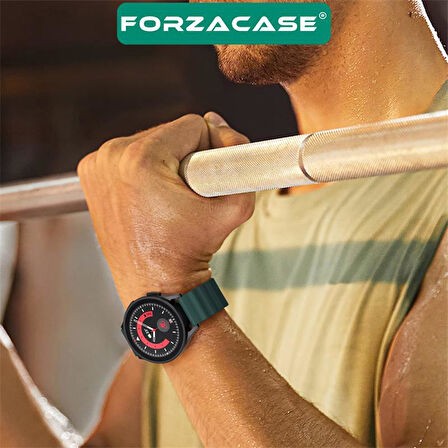 Forzacase Huawei Watch GT5 Pro 46mm ile uyumlu Ocean Oluklu Silikon Kordon Kayış - FC143