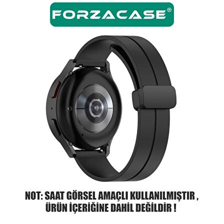 Forzacase Huawei Watch GT 6 Pro 46mm ile uyumlu D Manyetik Tokalı Silikon Kordon Kayış - FC144