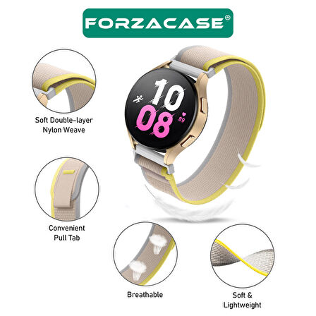 Forzacase Xiaomi Watch 2 ile uyumlu Cırtlı Hasır Kumaş Kordon Kayış - FC153