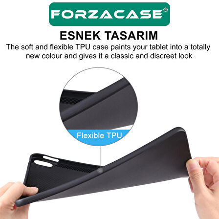 Forzacase iPad 9.7 inç Tabletler ile Uyumlu Silikon Kılıf Siyah - FC155