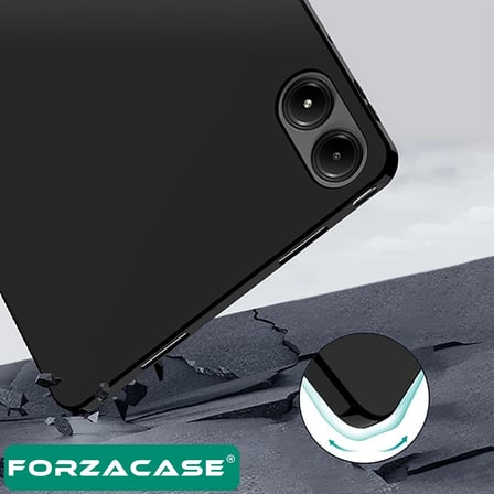 Forzacase Xiaomi Redmi Pad 2 Pro 12.1 Inch Tablet ile Uyumlu Silikon Kılıf Siyah - FC155