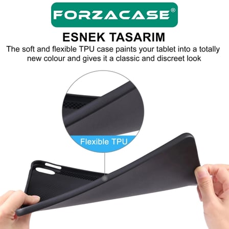 Forzacase Honor Pad 20 / 20 Pro 12.1 inch Tablet ile Uyumlu Silikon Kılıf Siyah - FC155