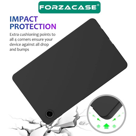 Forzacase Samsung Galaxy Tab A9 8.7 inch SM-X110 Tablet ile Uyumlu Silikon Kılıf Siyah - FC155