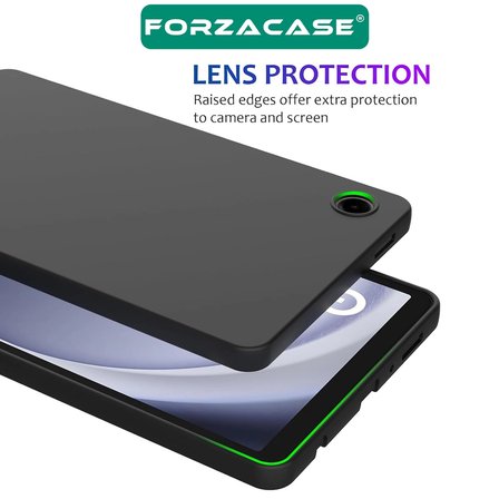 Forzacase Samsung Galaxy Tab A9 8.7 inch SM-X110 Tablet ile Uyumlu Silikon Kılıf Siyah - FC155